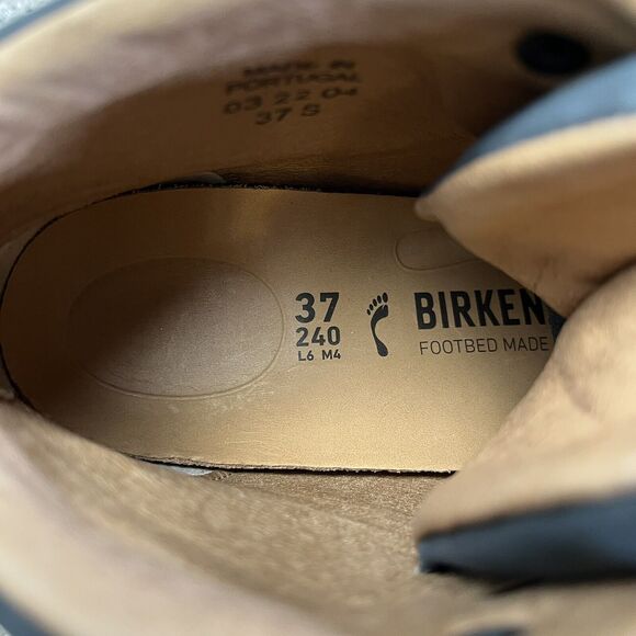 NEW Birkenstock Jackson Black Nubuck Leather Boots Women Size 37 US 6 Narrow Fit - Picture 8 of 9